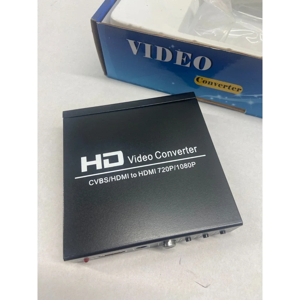 HD Video Converter CVBS/HDMI to HDMI 720P 1080P AV Adapter Box w/ Box